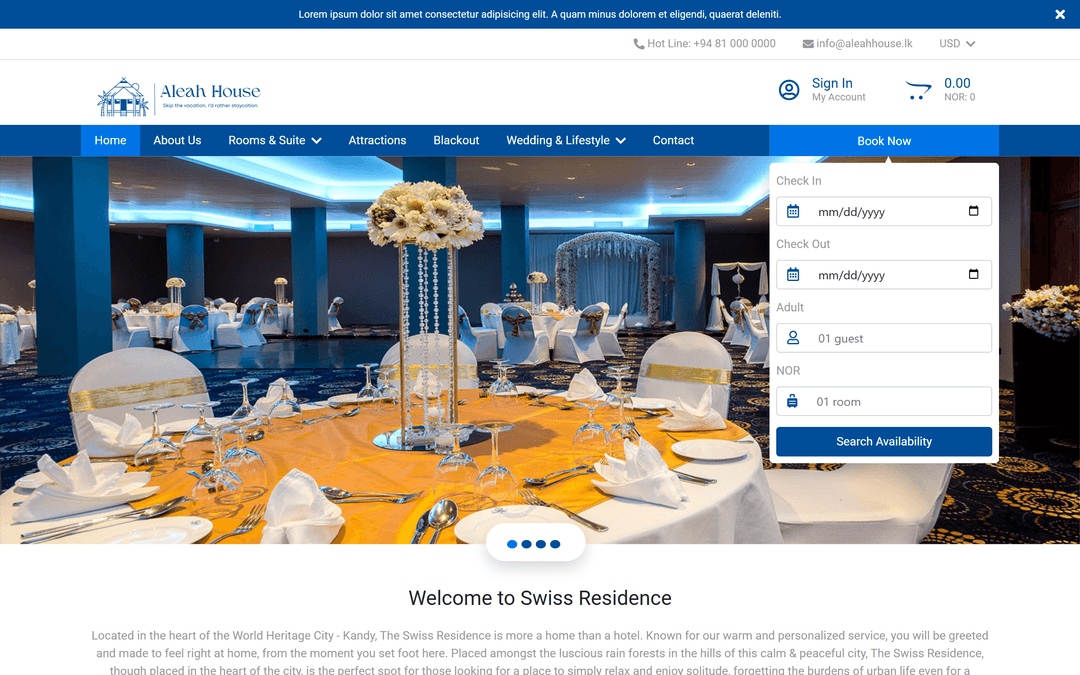 Hotel Website